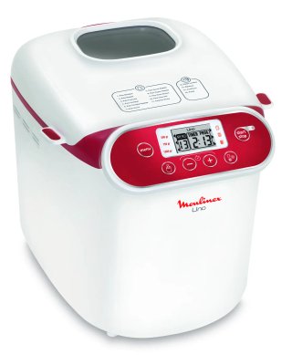 Panificadora Moulinex Uno Blanca y Roja