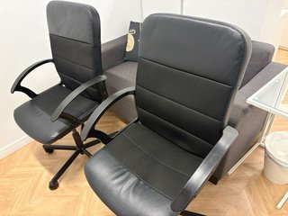 Silla de oficina giratoria negra