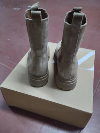 Botines de Mediacaña Zara Beige