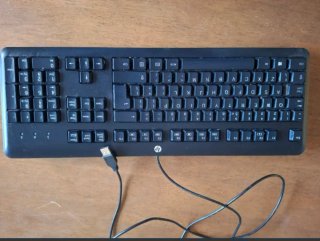 Teclado HP Negro USB con ratón