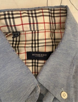 Camisa Burberry Azul Hombre