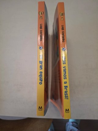 2 libros de aventuras y fútbol