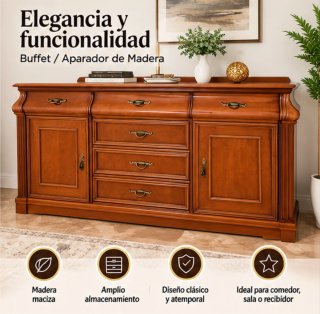 Aparador Buffet de Madera Clásico