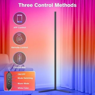 Lámpara de pie LED 146 cm multicolor NUEVA