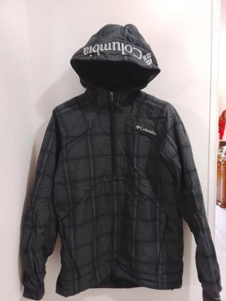 Giacca Columbia mezza zip a quadri