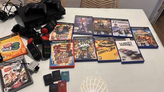 Consola PlayStation 2 Negra + 10 Juegos + accesori