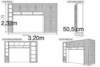 Mueble de madera para habitación
