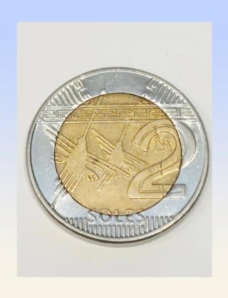 Moneda 2 Soles Perú 2021 Líneas Nazca
