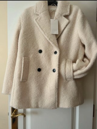 Abrigo Zara Beige Talla M