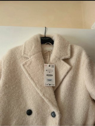 Abrigo Zara Beige Talla M