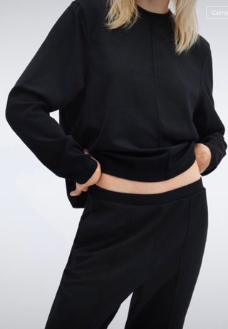 Conjunto de Piqué Mango Negro