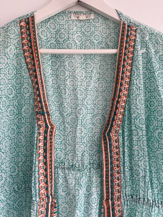 Blusa larga playera con cordón