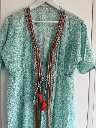 Blusa larga playera con cordón