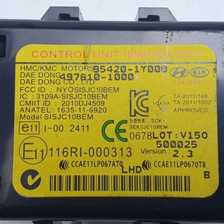 CENTRALITA INMOVILIZADOR KIA KIA PICANTO (TA) 2011-2017