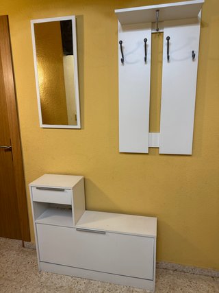 Mueble Recibidor con Zapatero y Espejo
