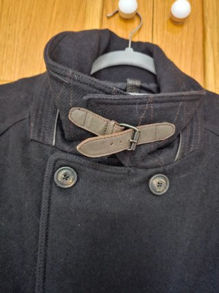 Chaquetón Massimo Dutti Negro Talla XL lana