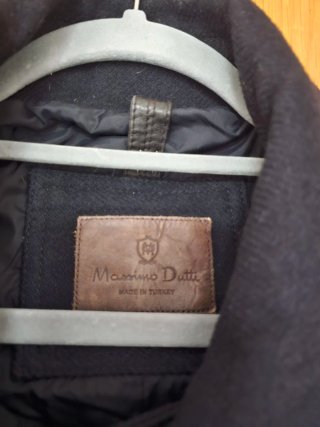 Chaquetón Massimo Dutti Negro Talla XL lana
