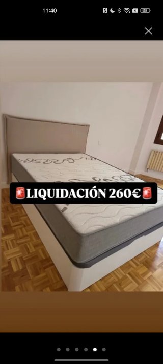 Colchón antiácaros y canapé en oferta