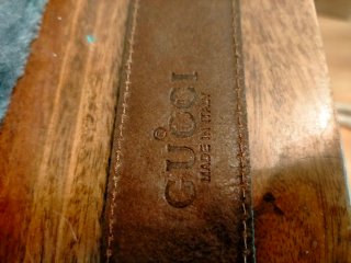 Cinturón Gucci Marrón GG Hebilla Doble G