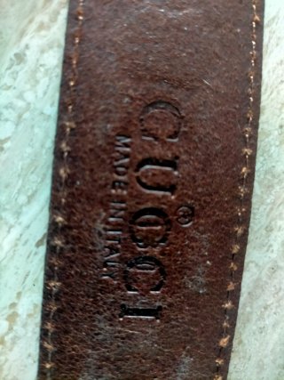 Cinturón Gucci Marrón GG Hebilla Doble G