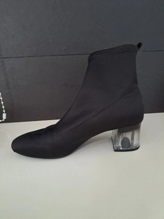 Botines de Tela Satinada Negros