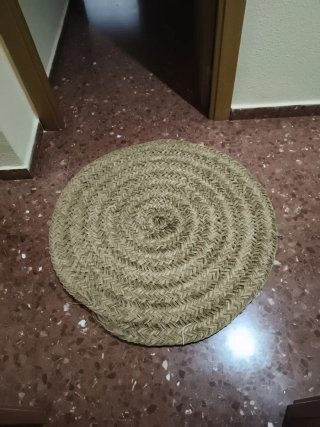 Tappeto rotondo in fibra di giunco