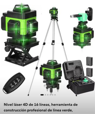 Nivel Láser 4D 16 Líneas Verde