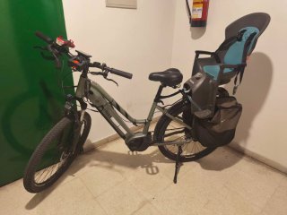Bicicleta de Montaña Eléctrica con Silla Bebé