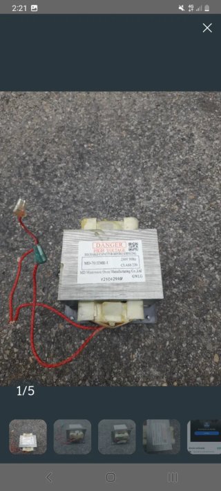 Transformador para Microondas MD-701EMR-1