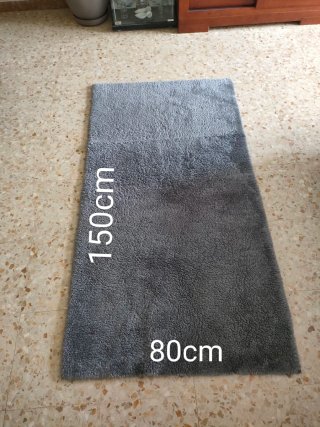 Alfombra Gris Rectangular