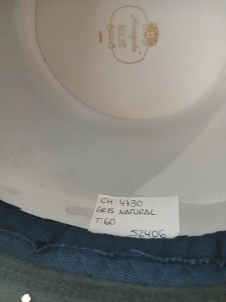 Sombrero de copa gris
