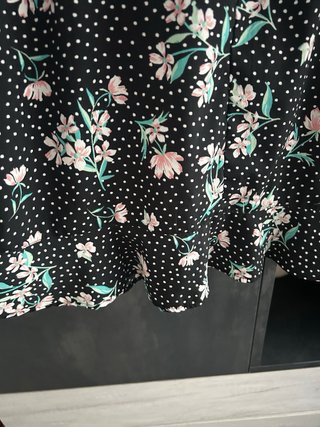 Vestido negro estampado flores Primark