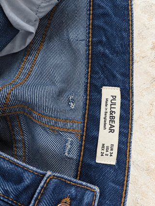 Pull&Bear Jeans Mujer Azul Talla 34