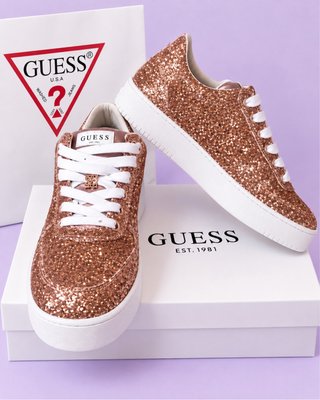 Guess Scarpe Donna Glitter Rosa Oro