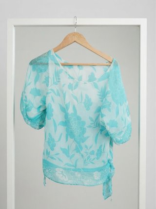 Blusa Zara de gasa estampada