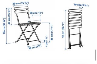Mesa y 2 Sillas Plegables Exterior TÄRNÖ IKEA
