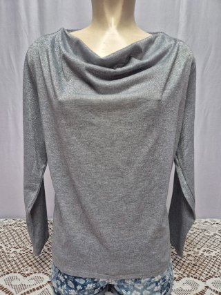 Blusa Cortefiel Plateada Talla XL (Fiesta/noche)