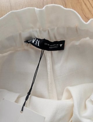 Pantalón Zara Blanco Talla XS