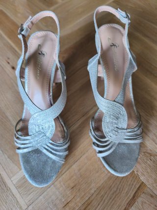 Zapatos de fiesta plateados Fotissino
