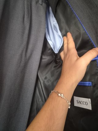 Traje Gris Clásico talla 42 pantalón, chaqueta 48