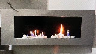 Chimenea Bioetanol Metal y Piedra