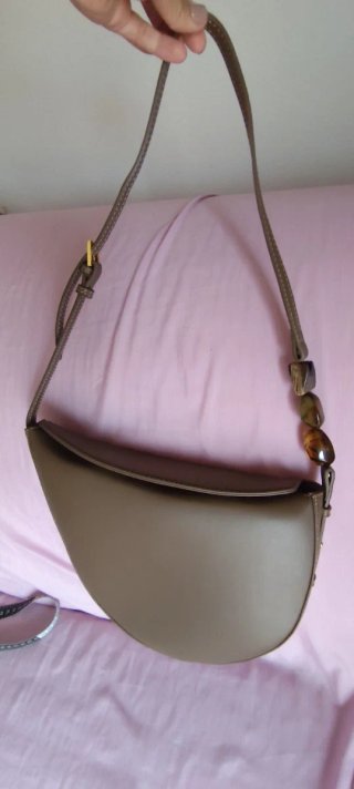 Bolso Zara Asimétrico Marrón/Verde Nuevo