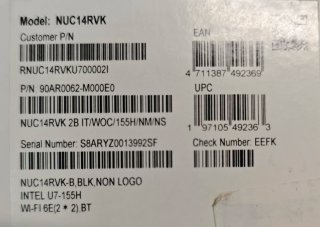 Asus Nuc Pro 14 Slim Ultra 7