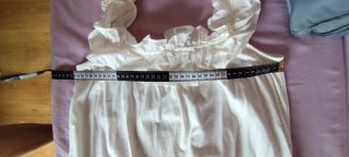 Vestido Zara Blanco Algodón Volantes