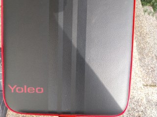 Banco de pesas negro y rojo sin usar