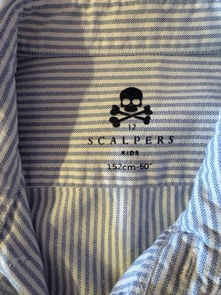 Camisa Scalpers Talla 12 Rayas Azules
