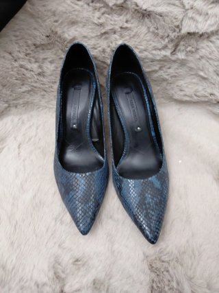 Zapatos de tacón Zara azul