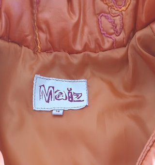 Abrigo Parka Acolchado Naranja MAIZ - T 38 NUEVA