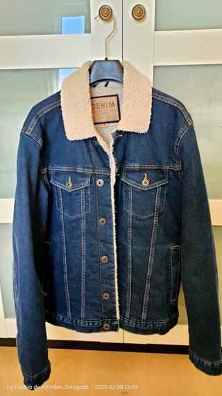 Cazadora Denim Hombre Borreguillo Talla M
