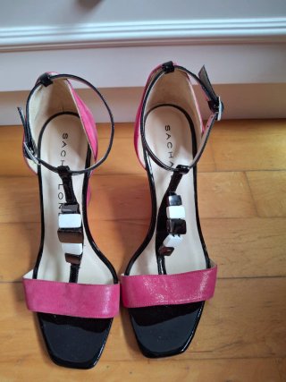 Sandalias Sacha London Rosa y Negro